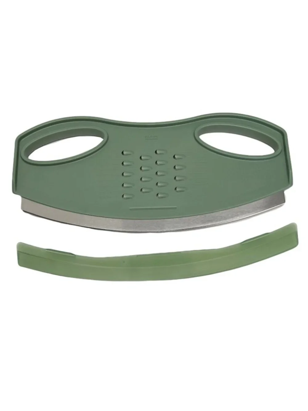 Kuhn Rikon XL Pizza Mezzaluna Knife & Grater with Sheath K51500 NEW SAGE GREEN